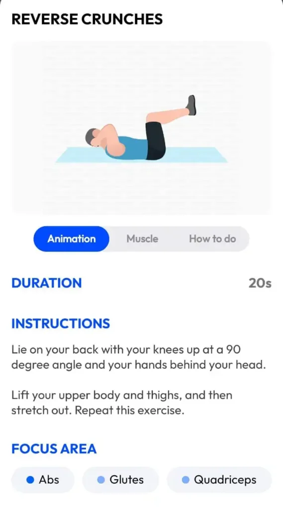 Daily 15 Min. Home Workout for Busy Schedules  Full Body Exercise Names With Images & Videos warm up exercises, reverse crunches