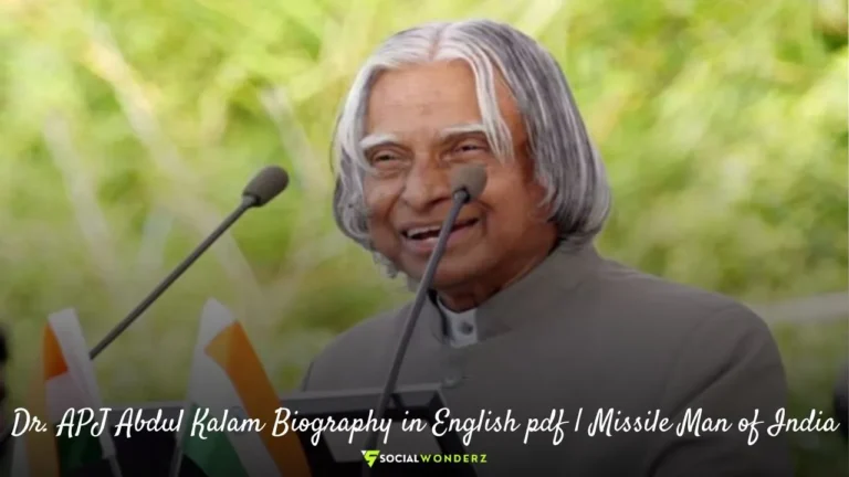 Dr. APJ Abdul Kalam Biography in English pdf Missile Man of India